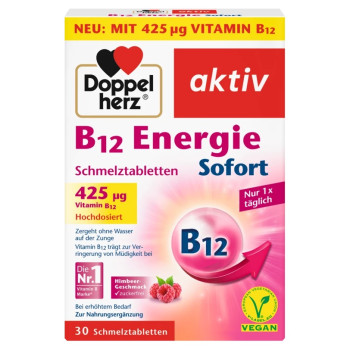 DOPPELHERZ B12 Energie Sofort Schmelztabletten