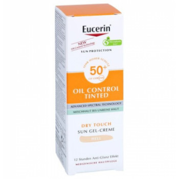 EUCERIN Sun Oil Control tinted Creme LSF 50+ hell