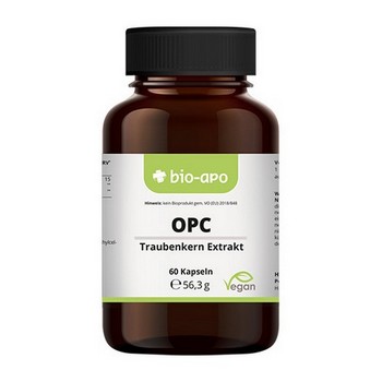 BIO-APO OPC Traubenkern Extrakt Kapseln hochdosiert, vegan, frei von Zusatzstoffen