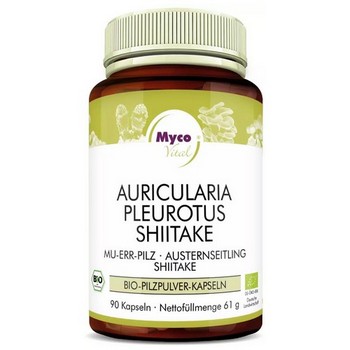 AURICULARIA PLEUROTUS Shiitake Bio Pilzpulver-Kps.
