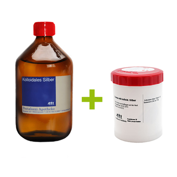 Kolloidales Silber 25ppm, 500ml & KS Creme 100g